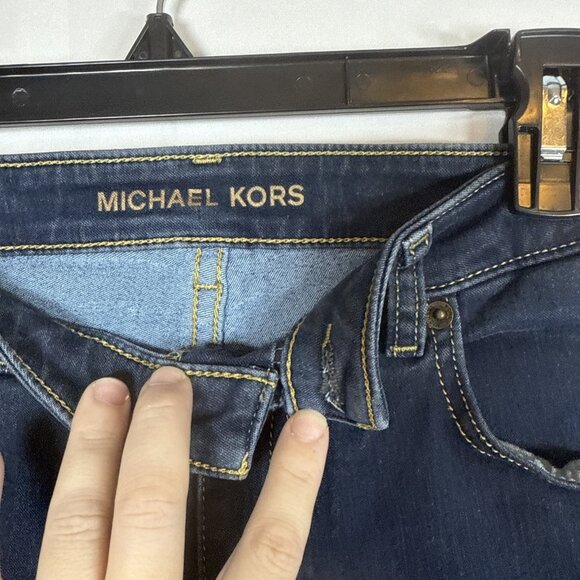 Michael Kors Dark Blue Skinny Jeans Size 10 Preowned - Picture 6 of 13